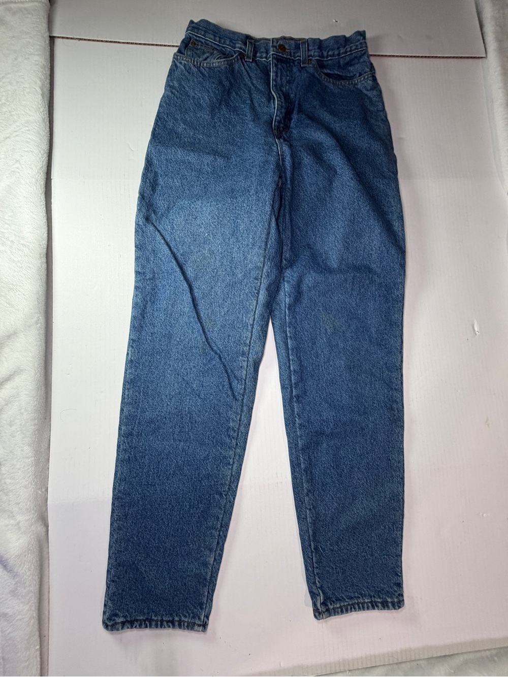 Vintage fleece lined L.L. Bean Men's Straight Leg Jeans in Blue Denim